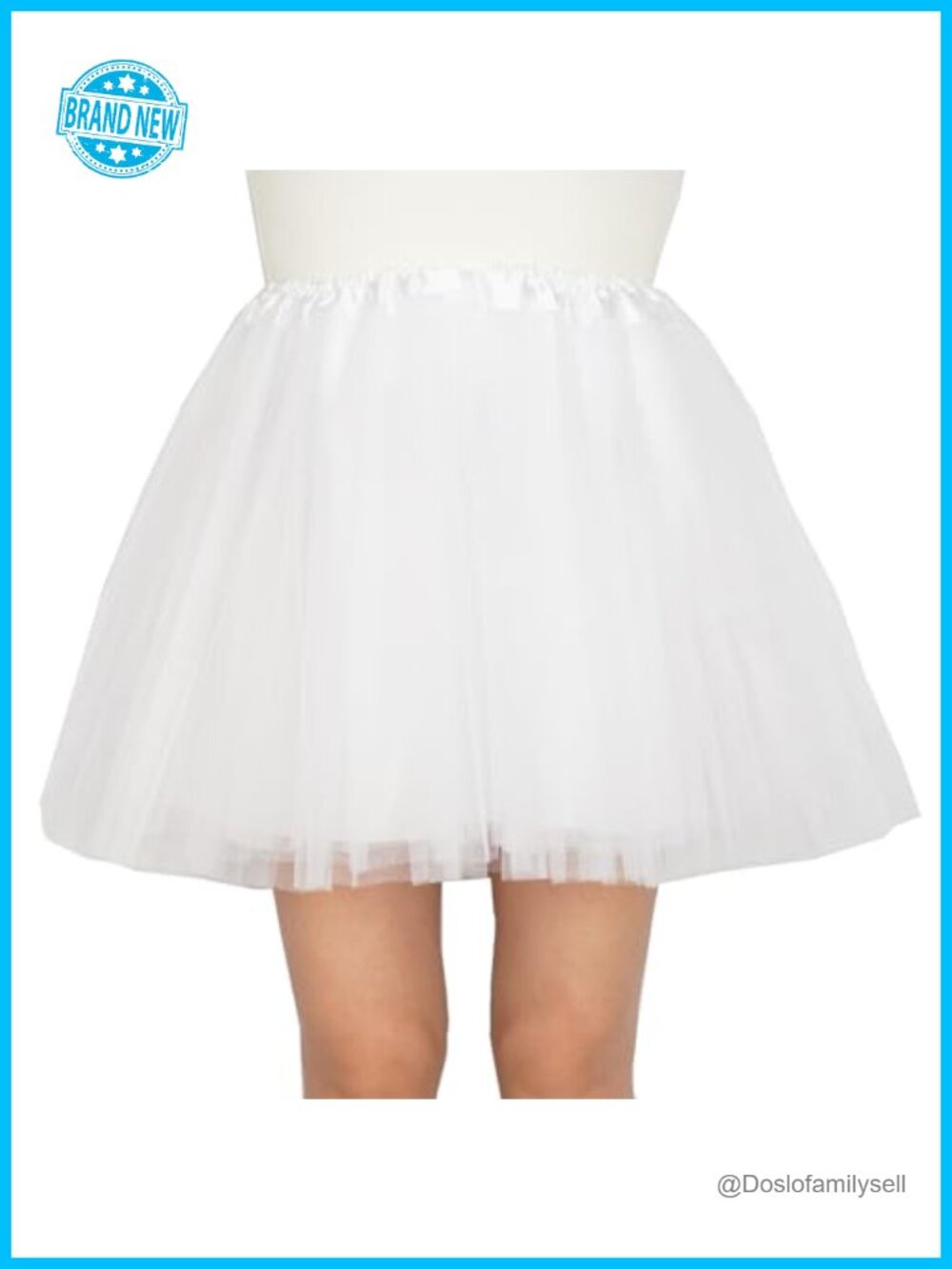 4 Layer Tulle Tutu Skirt with Satin Lining Non See Through